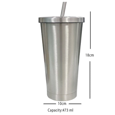 stainless steel tumbler with straw, stainless steel tumbler, stainless steel travel mug with straw, tumbler with straw india, travel mug with straw, Birthday Travel Sipper