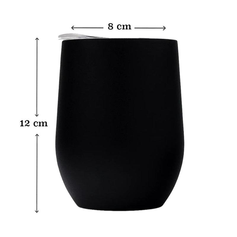Steel Black Insulated Mug Engraved Design - Friend