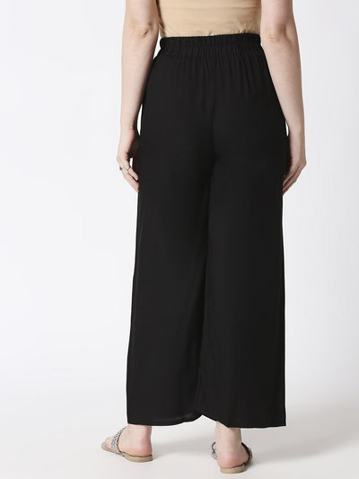Women's Relax Fit Black Palazzo