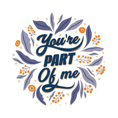iKraft Sequin Magic Cushion Printed Design "You're Part of Me"