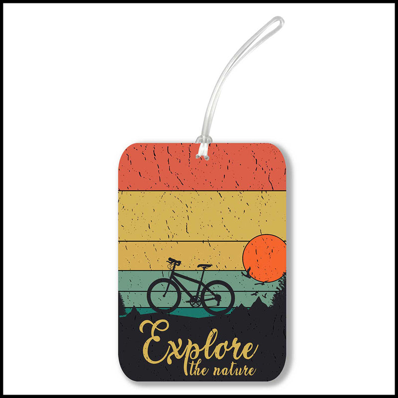 funky luggage tags, bag tag with travel quotes, wooden travel tag, travel luggage tag