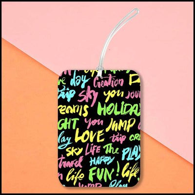 funky luggage tags, bag tag with travel quotes