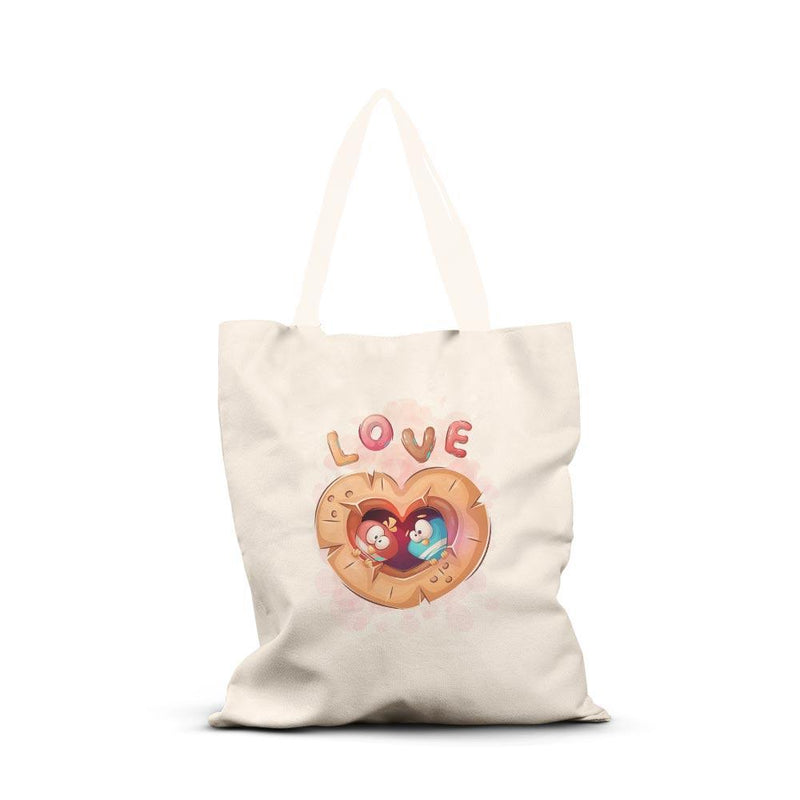 iKraft Canvas Tote Bag Printed Design - Love