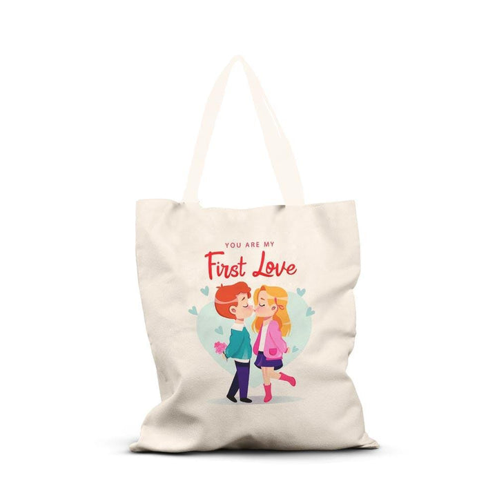 Canvas Tote Bag Printed Design - First Love - Valentine Special