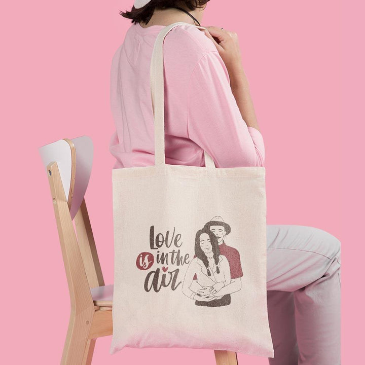 Tote Bag Printed Design - Love is in The Air - Valentine Special