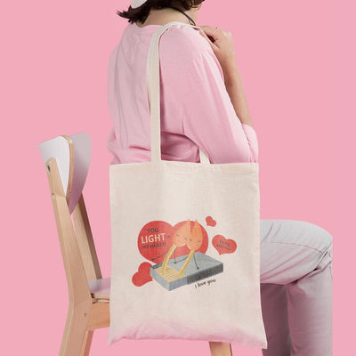 iKraft Tote Bag Printed Design - Light Up My Heart