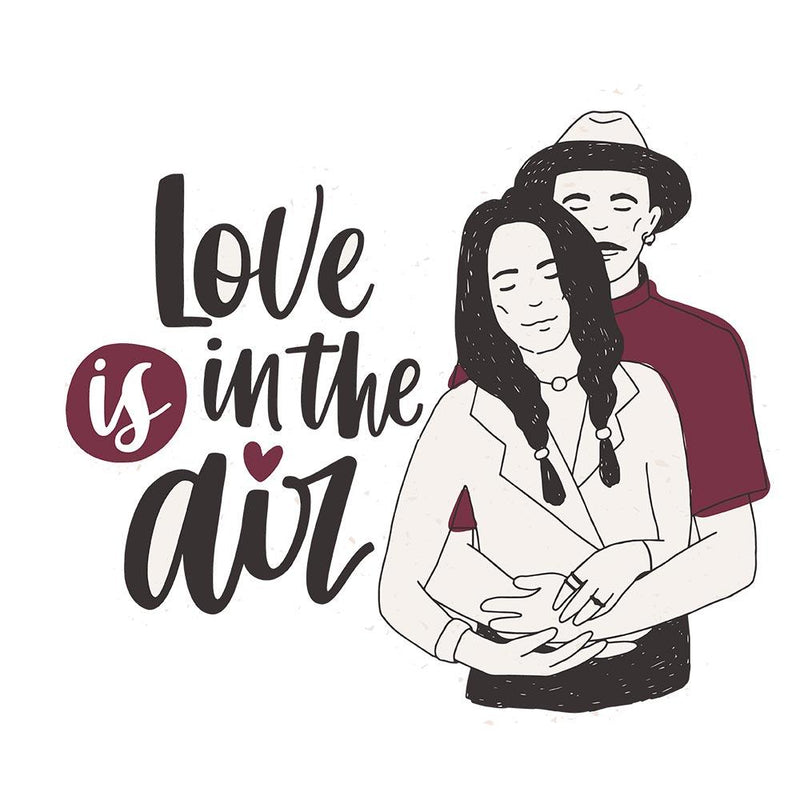 iKraft Sequin Magic Cushion Printed Design "Love is in the Air"