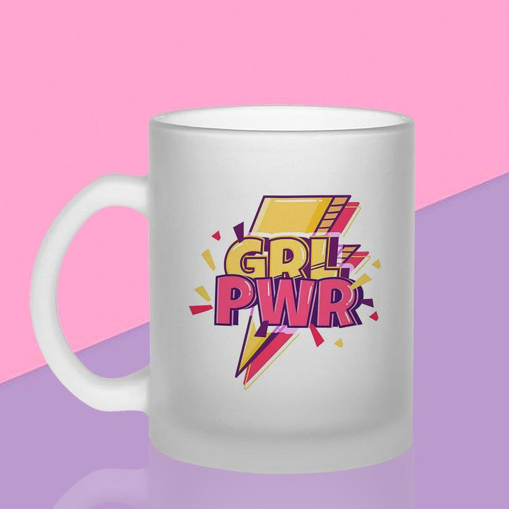 iKraft Frosted Printed Coffee Mug -Girl is Power