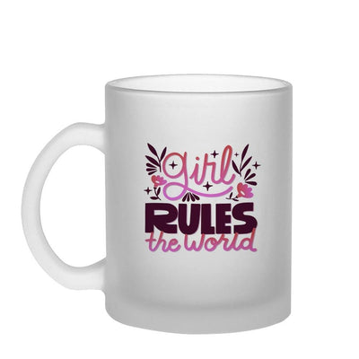 iKraft Frosted Printed Coffee Mug - Girl Rules the World