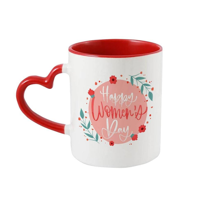 iKraft Heart Handle Coffee Mug Printed Design - Happy Women's Day