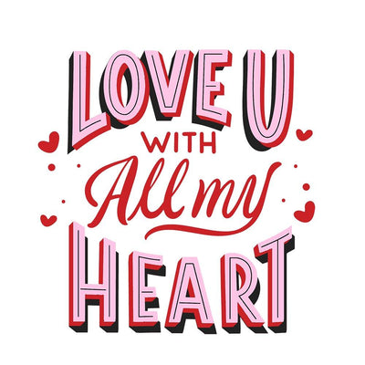 iKraft Heart Handle Coffee Mug Printed Design - Love You With All My Heart