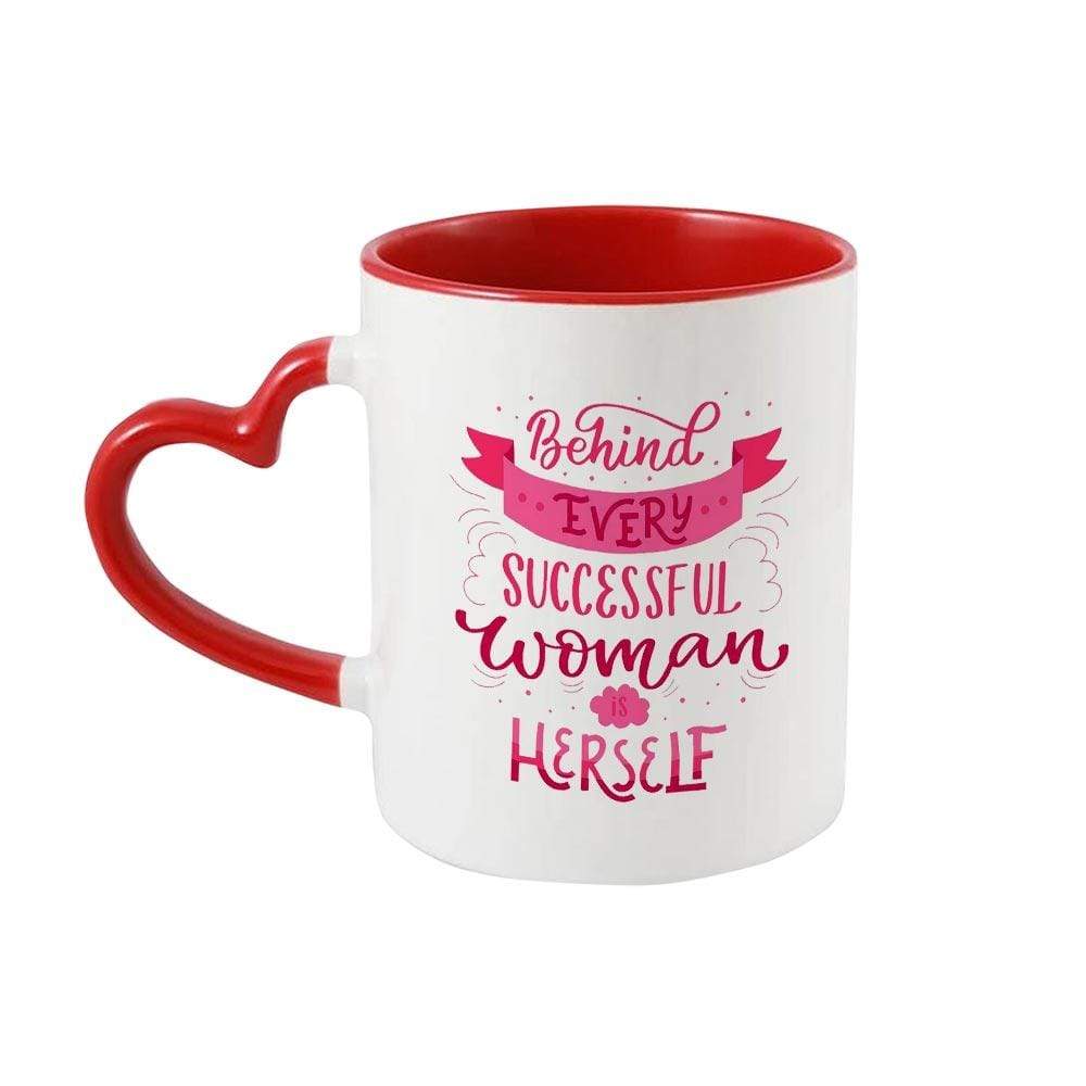 iKraft Heart Handle Coffee Mug Printed Design - Successful Women