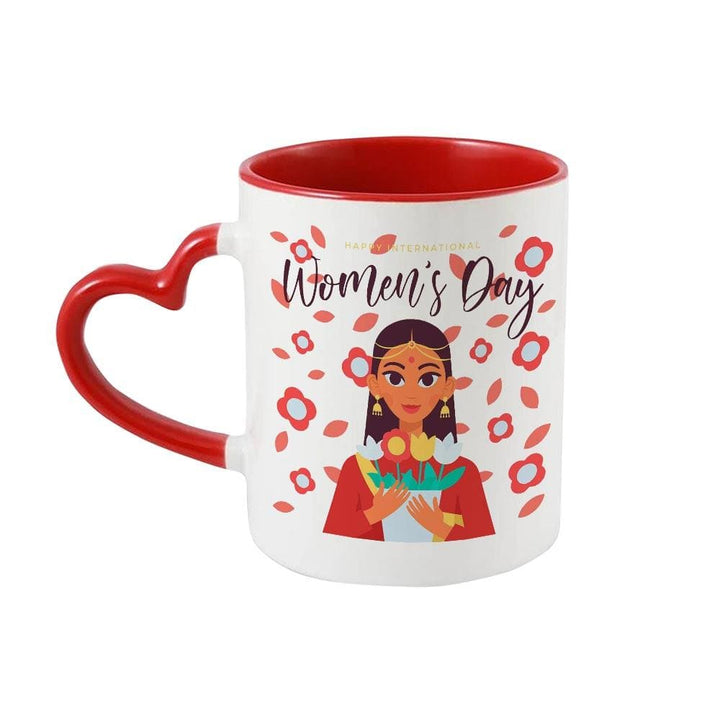iKraft Heart Handle Coffee Mug Printed Design - Women's Day