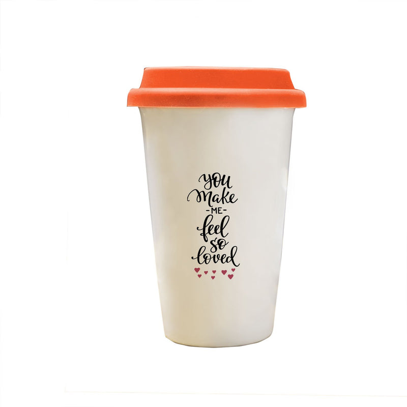 iKraft Travel Mug Design "You Make me Feel so Loved"