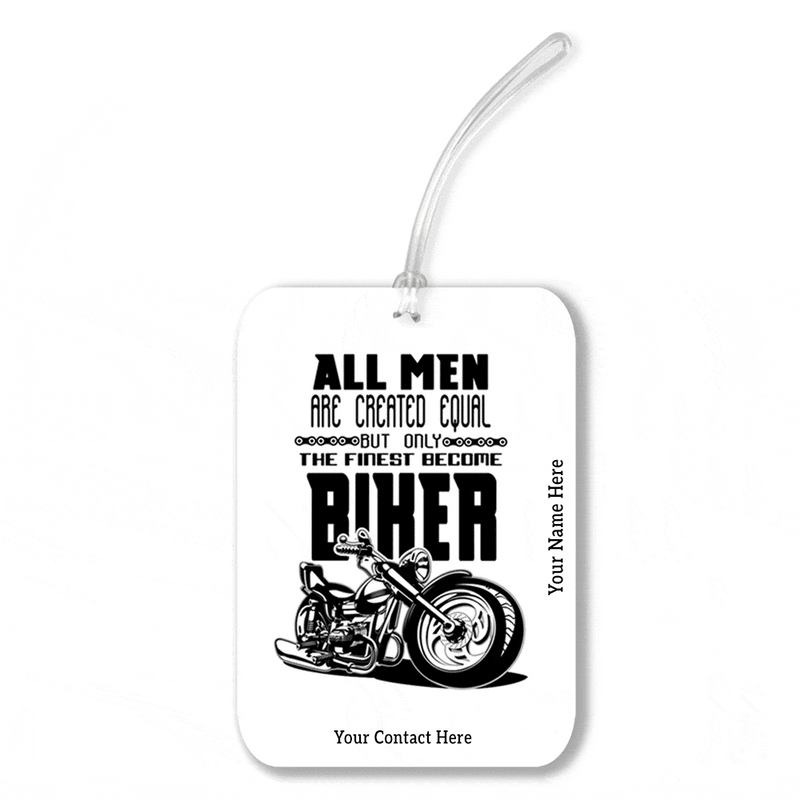 iKraft Personalised Printed Travel Tag with Travel Quotes | Design "Biker"