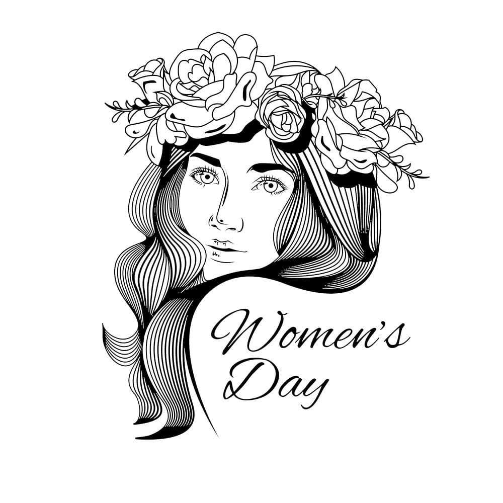White Coffee Mug Printed Design - Women's Day